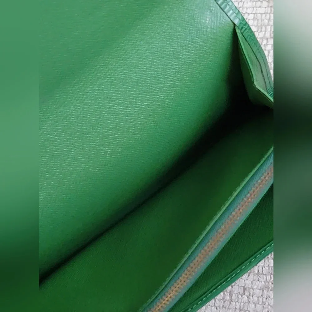 LV Green Epi Leather Long Wallet - Picture 6 of 12